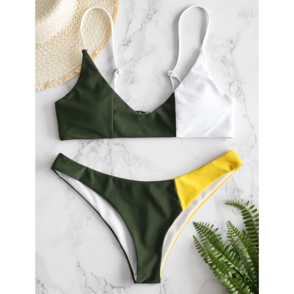 Color Block Bikini Set